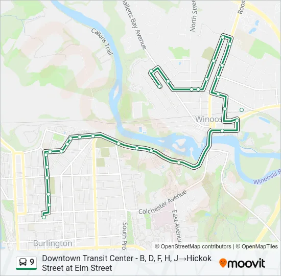 9 Bus Line Map