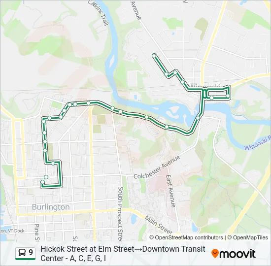 9 Bus Line Map