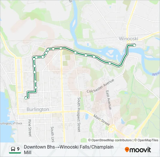9 Bus Line Map