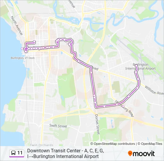 11 Bus Line Map