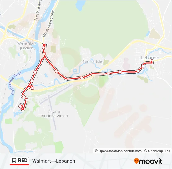 RED Bus Line Map