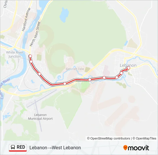 RED Bus Line Map