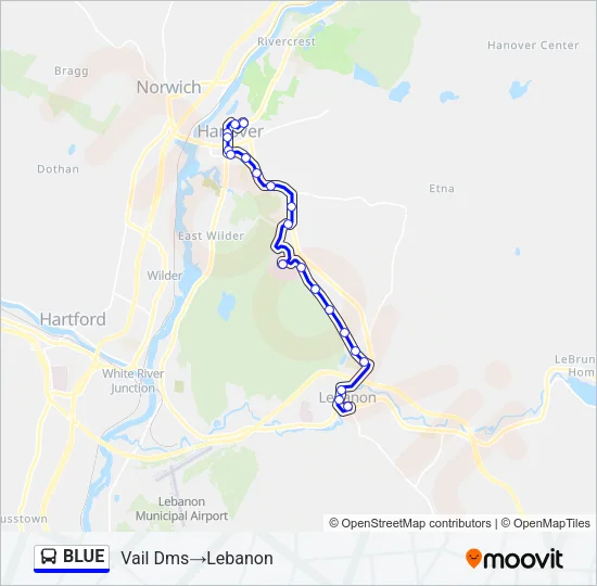 BLUE Bus Line Map