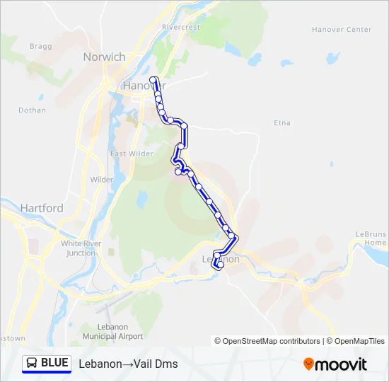 BLUE Bus Line Map