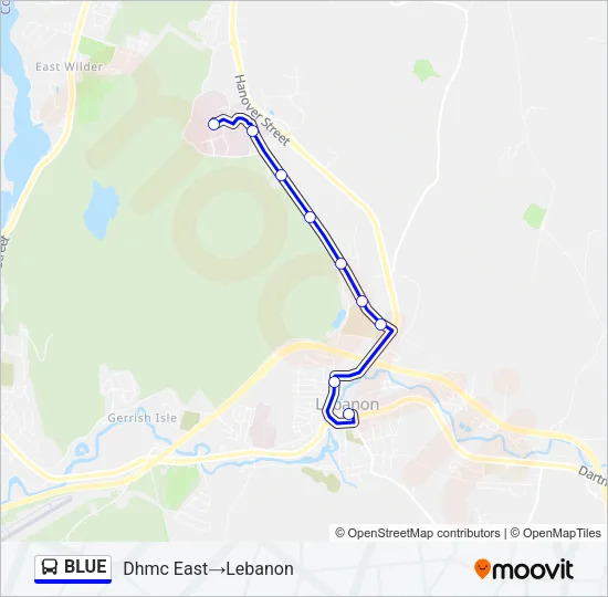 BLUE Bus Line Map