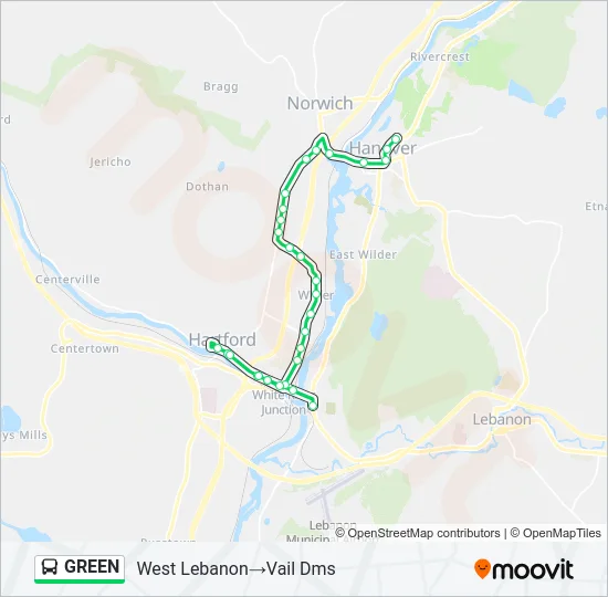 GREEN Bus Line Map