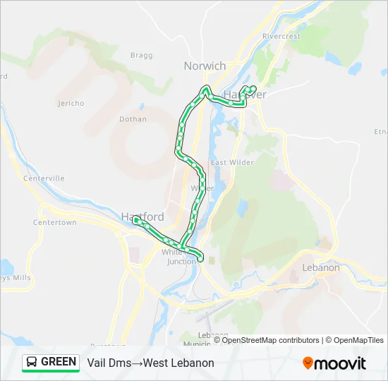 GREEN Bus Line Map