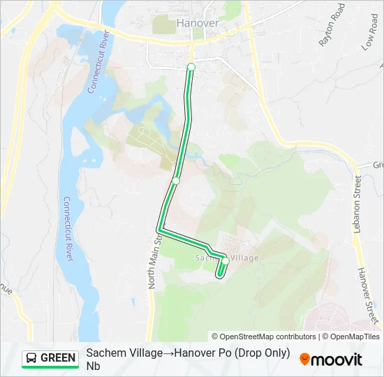 GREEN Bus Line Map
