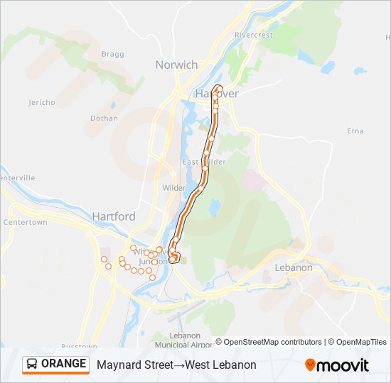 Mapa de ORANGE de autobús