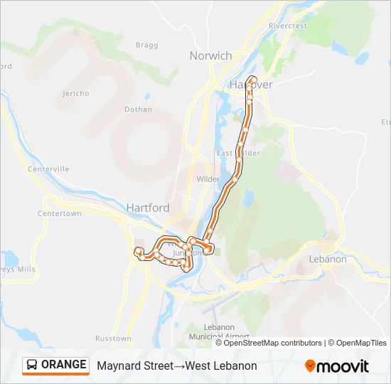 ORANGE Bus Line Map