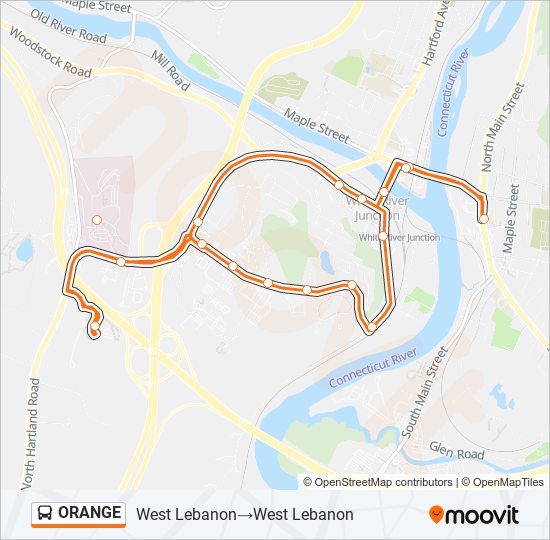 ORANGE bus Line Map