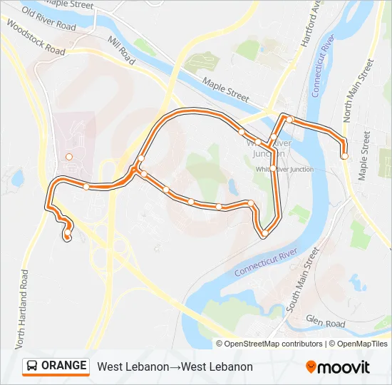 ORANGE Bus Line Map