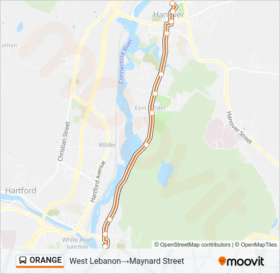 ORANGE Bus Line Map