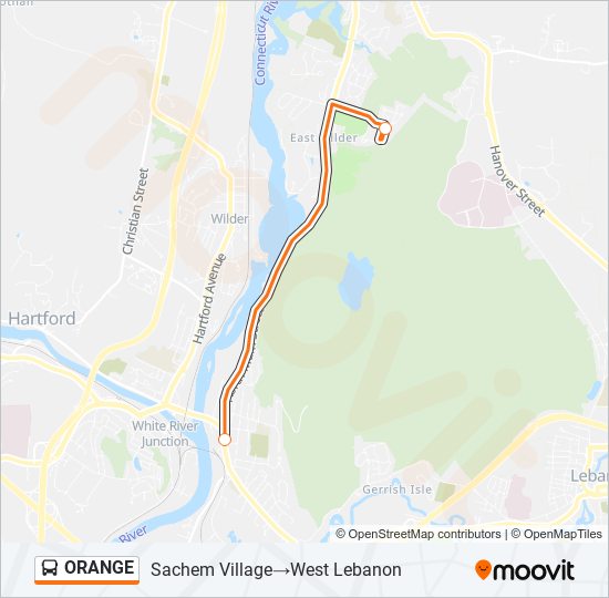 Mapa de ORANGE de autobús