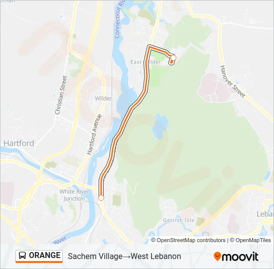 ORANGE Bus Line Map