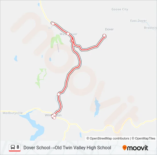 8 Bus Line Map