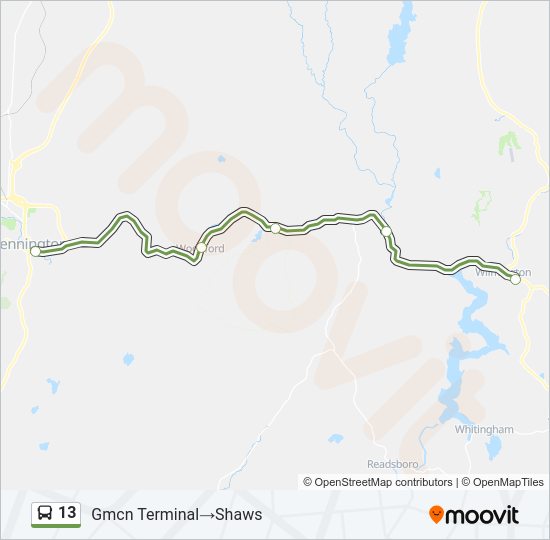 13 Bus Line Map