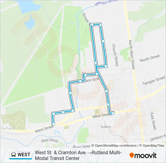 WEST Bus Line Map