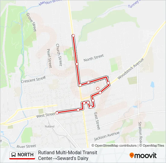 NORTH Bus Line Map