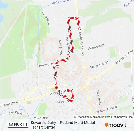 NORTH Bus Line Map