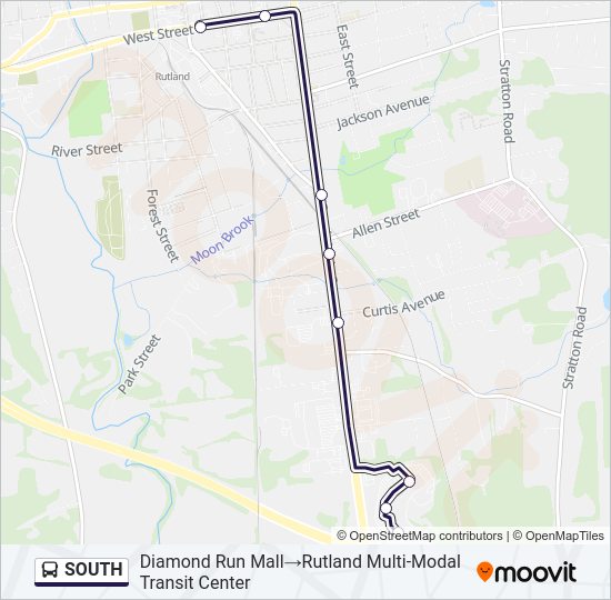 SOUTH bus Line Map