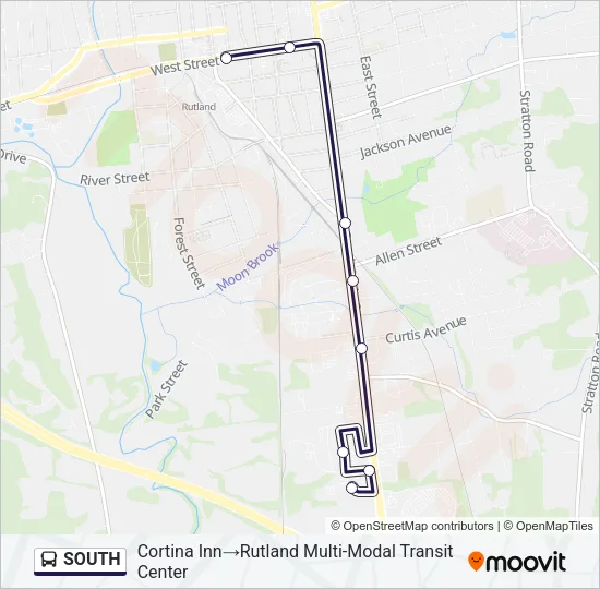 SOUTH Bus Line Map