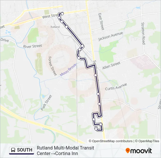 SOUTH Bus Line Map