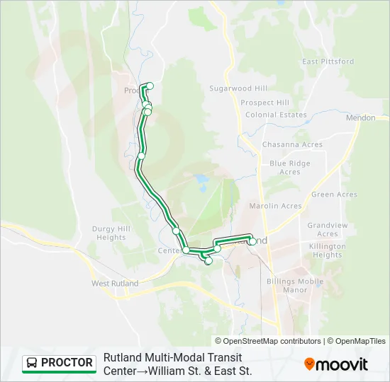 PROCTOR Bus Line Map