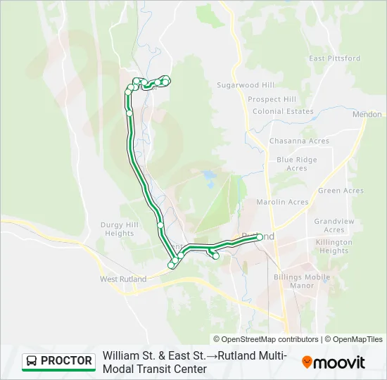 PROCTOR Bus Line Map
