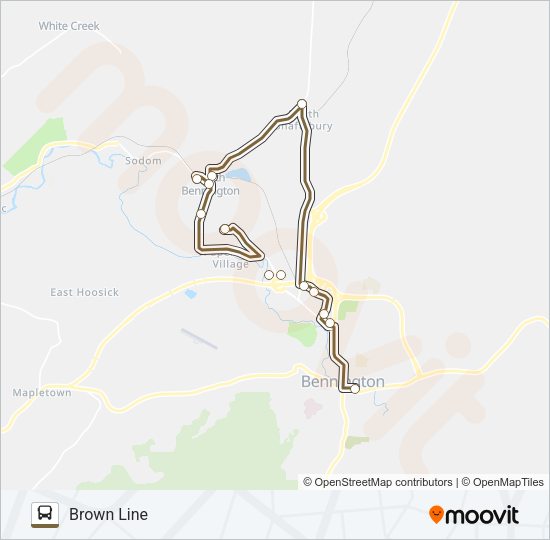 BROWN LINE Bus Line Map