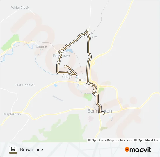 BROWN LINE Bus Line Map