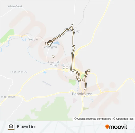 BROWN LINE Bus Line Map