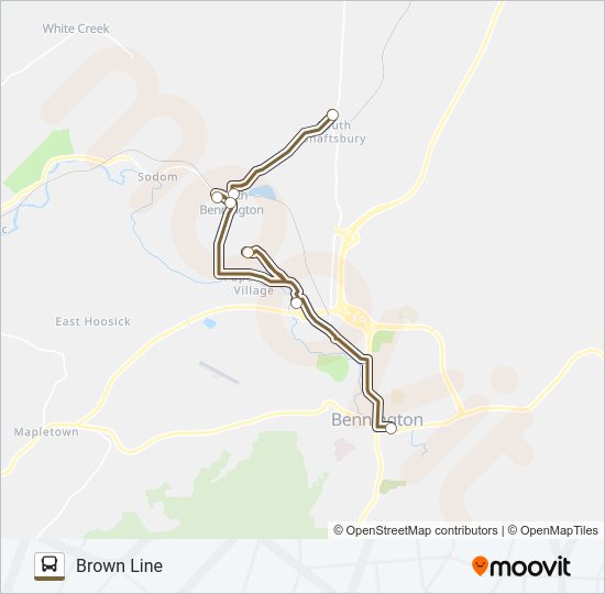 BROWN LINE Bus Line Map