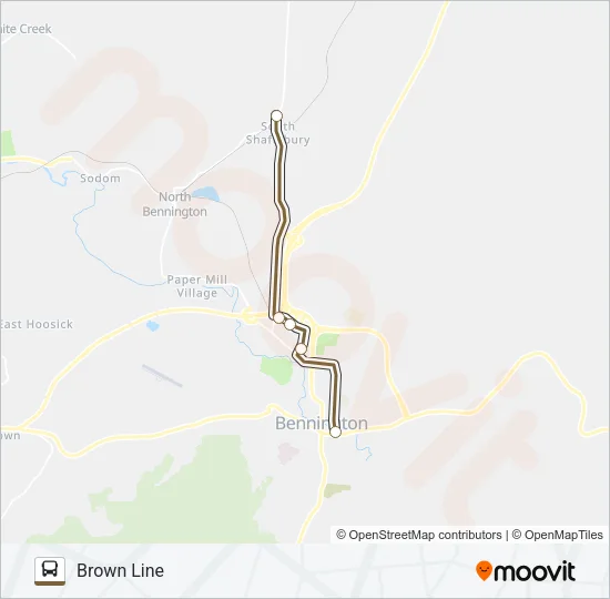BROWN LINE Bus Line Map