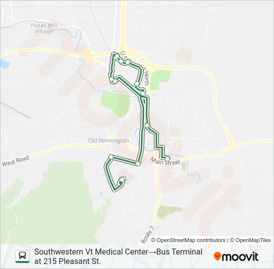 GREEN LINE Bus Line Map