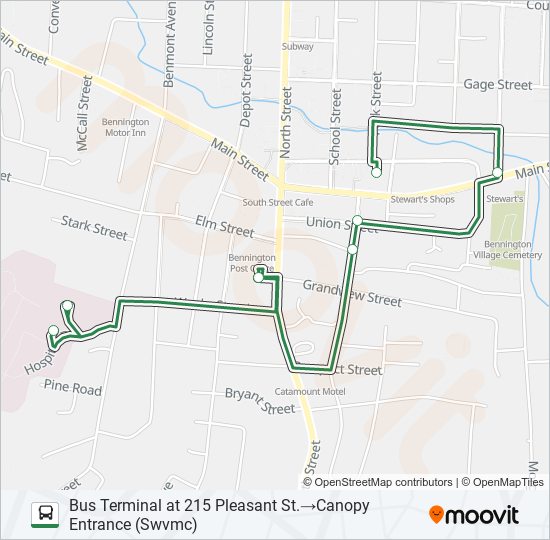 green line Route: Schedules, Stops & Maps - Bus Terminal at 215 ...