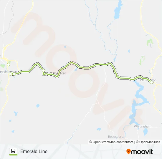 EMERALD LINE Bus Line Map