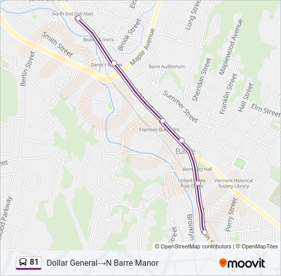 81 Bus Line Map