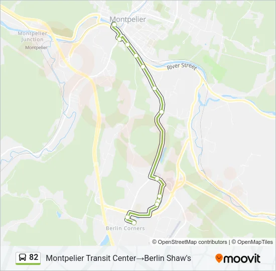 Mapa de 82 de autobús