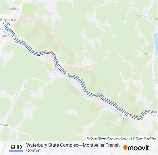 83 Bus Line Map
