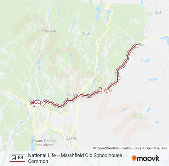 84 Bus Line Map
