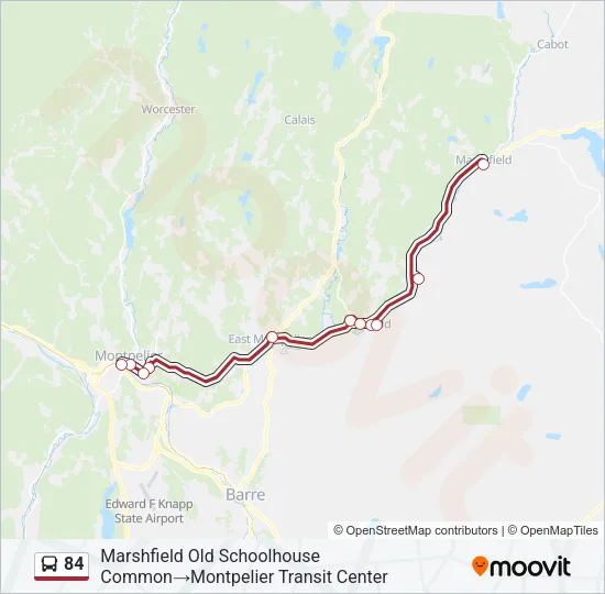 84 Bus Line Map
