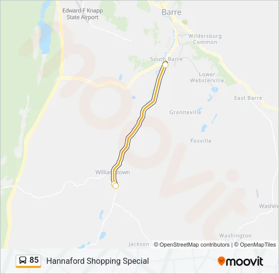85 Bus Line Map