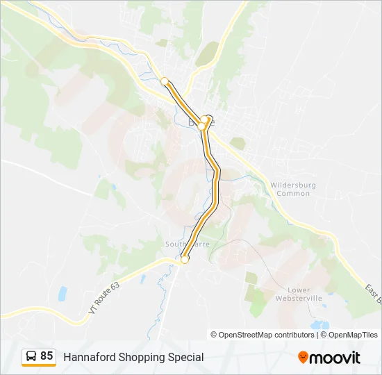 85 Bus Line Map