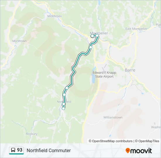 93 Bus Line Map