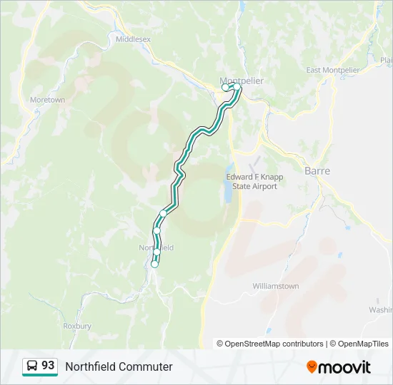 93 Bus Line Map