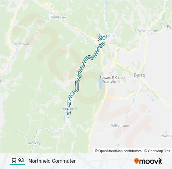 93 Bus Line Map