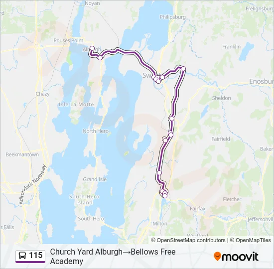 115 Bus Line Map