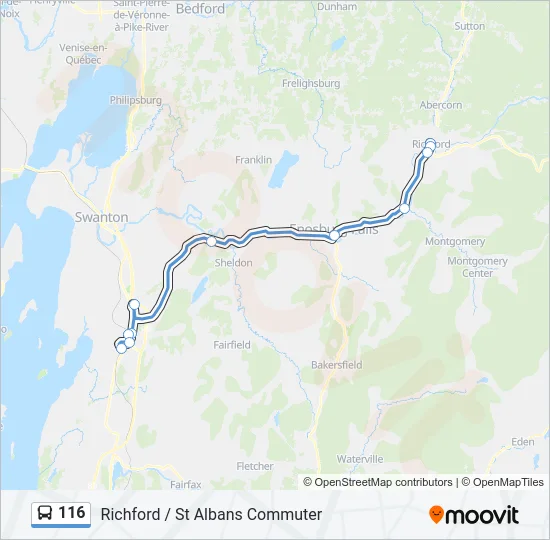 116 Bus Line Map