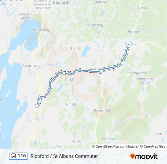 116 Bus Line Map